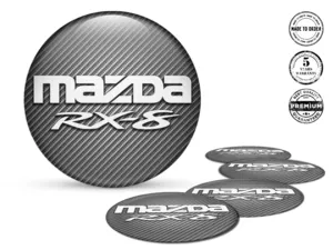 Mazda Radaufkleber Stil Rennsport-Silikon-Badges